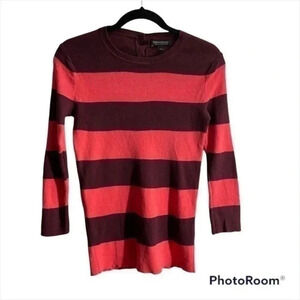 Banana Republic striped cotton cashmere blend sweater Small